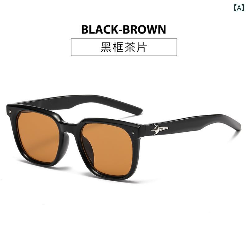 Other - サングラス メンズ レディース 復古 方形 黒 茶 遮光 UV400 ファッション 運転 屋外 釣り サイクリング 春 方形フレーム PC素材 シンプル OL風 シック 高級感