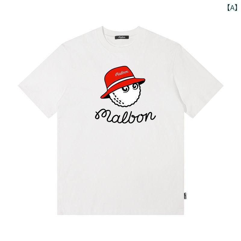 其它 - Tシャツ メンズ ゴルフ 短袖 ゆったり ラウンドネック 竹繊維 プリント 夏 白 黒 緑 軽量 通気性 快適 スポーツウェア 普段使い