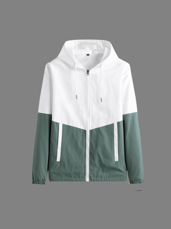 メンズ ジャケット 秋冬 長袖 連帽 ジップアップ 合体型 ピステ 防水 透気 化繊混紡 ポリエステル100% 長袖 サイドポケット 丸下摆 ノンアイロン加工 黒 青 ライトグリーン 青年向け 運動 休闲 ランニング アウトドア 外套 トップス コート