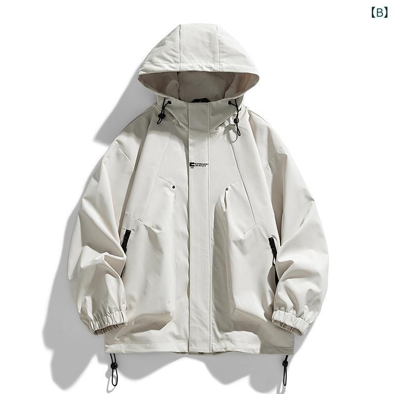 フード 付き ジャケット メンズ レディース 防水 防風 春秋 灯芯绒 ポリエステル ...