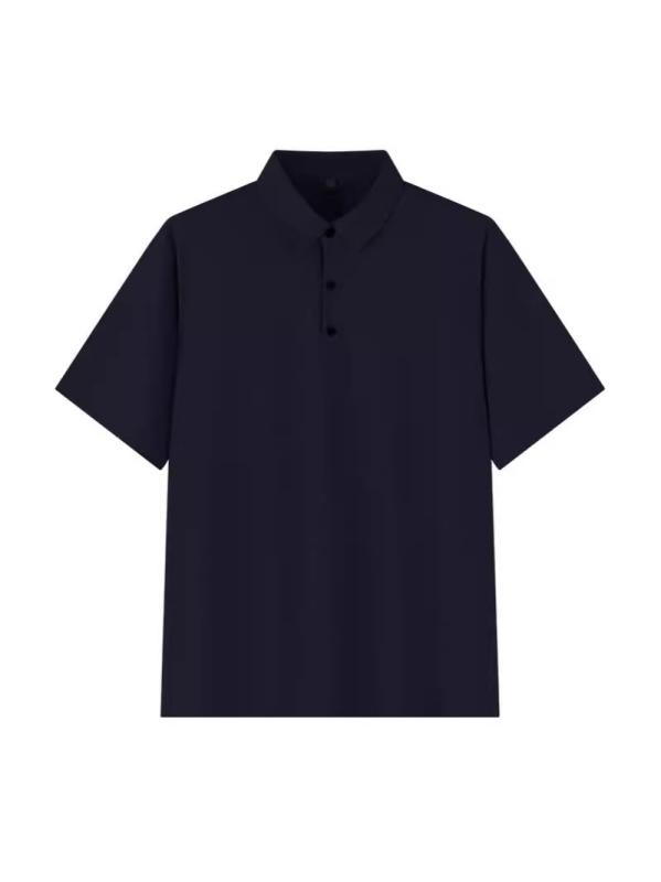 Shirts - メンズ POLOシャツ 接触冷感 速乾 無痕 短袖 翻領 ビジネス 通勤 男性用 紳士 35歳以上 黒 ネイビー ベージュ 薄手 透気 免烫 綿 ナイロン 素材 純色 ゆったり シルエット 夏 シーズン 軽量 機能 快適 普段使い トップス ポロシャツ
