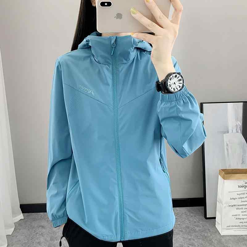 Wind Breaker - レディース フーディ ジャケット 春秋 防風 防水 透気 耐摩耗 登山 ランニング キャンプ ハイキング サイクリング 旅行 郊遊 涤纶 翠蘭 丁香紫 春緑 腮紅 連帽 開衫 常规 防水3000mm 透気5000mm 免烫処理
