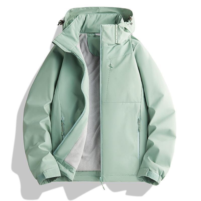 フリース ライナー 付き 防水 防風 ジャケット メンズ レディース 登山 ハイキング アウトドア コート 耐摩耗 ポリエステル 素材 ゴアテックス 透湿 フード 脱着 可能 連帽 ワイド フィット ブラック 赤 グレー