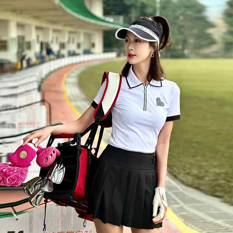 レディース ゴルフ ポロシャツ 短袖 速乾 上衣 女性用 トップス 化繊混紡 ナイロン 85% 夏季 春季 純色 白色 黒条 ピンク ランニング フィットネス ゴルフ ハイキング キャンプ フィッシング テニス 軽量 快適 吸湿速乾 スタイリッシュ アク