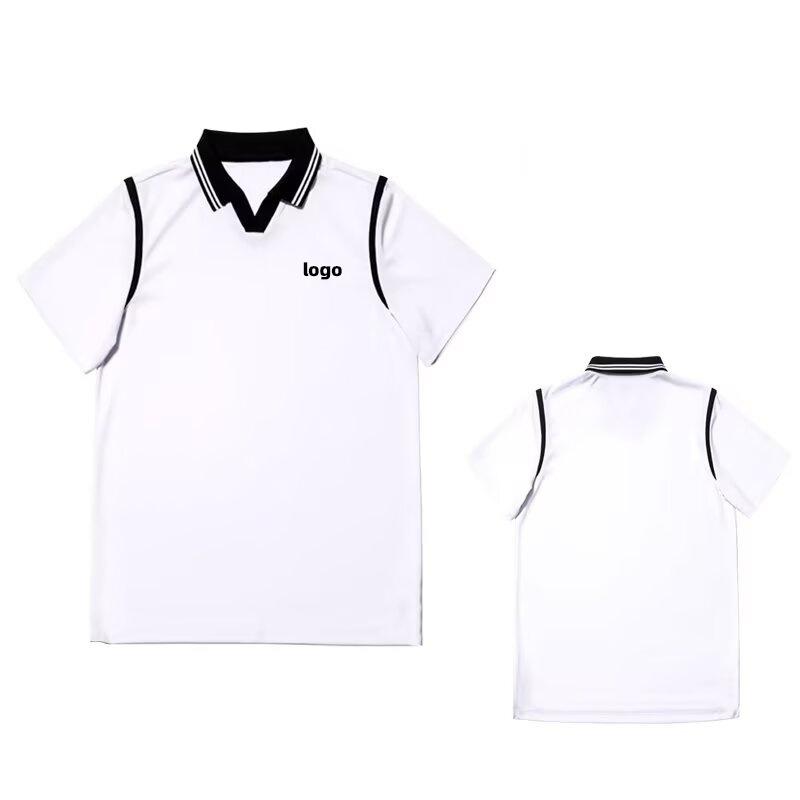 Tシャツ レディース 子供用 羽毛球服 ゴルフウェア 歪デザイン 短袖 翻領 速乾 ポリエステル混紡 化繊素材 純色 白色 女性用 トップス スポーツウェア ランニング 球技用 夏向け 通年対応 軽量 伸縮性 ビッグシルエット ハイネック アクティブスタ