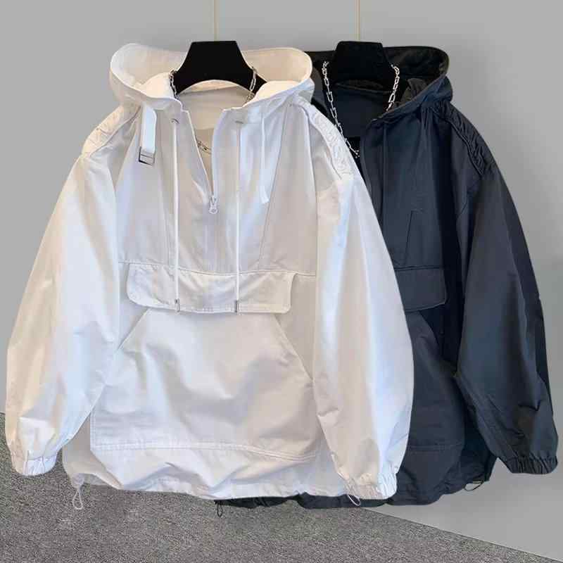 フード 付き コート メンズ レディース 薄手 ゆったり デザイン 耐摩耗 コットン コルドロイ ウサギ毛 ポリエステル 裏地 長袖 ジップ..