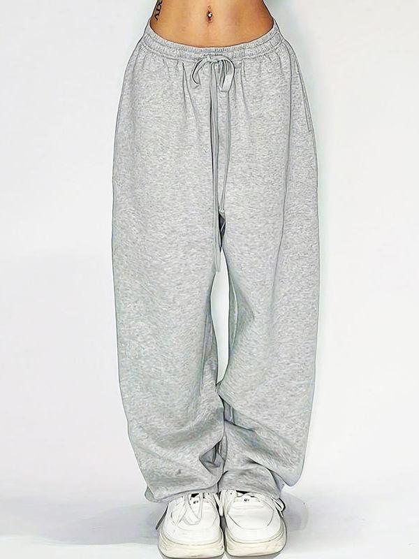 Pantalones largos de mujeres gris negro crossborder Y2K renacimiento calle hip-hop danza jazz deporte despacio larga cintura mediana algodón mezclado poliéster acrílico estiramiento básico silueta despacio nuevo diseño verano uso habitual ropa de baile