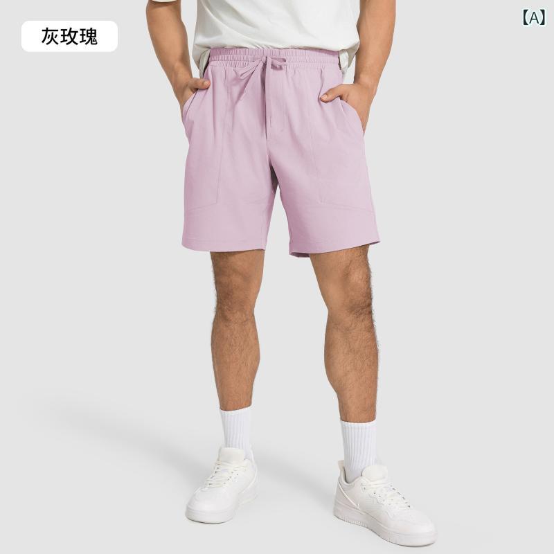 メンズ ショートパンツ 夏季 直筒 休闲 運動 男款 宽松 百搭 吸湿 透气 跑步 健身 ...