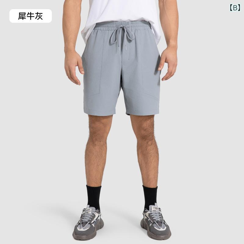 メンズ ショートパンツ 夏季 直筒 休闲 運動 男款 宽松 百搭 吸湿 透气 跑步 健身 ...
