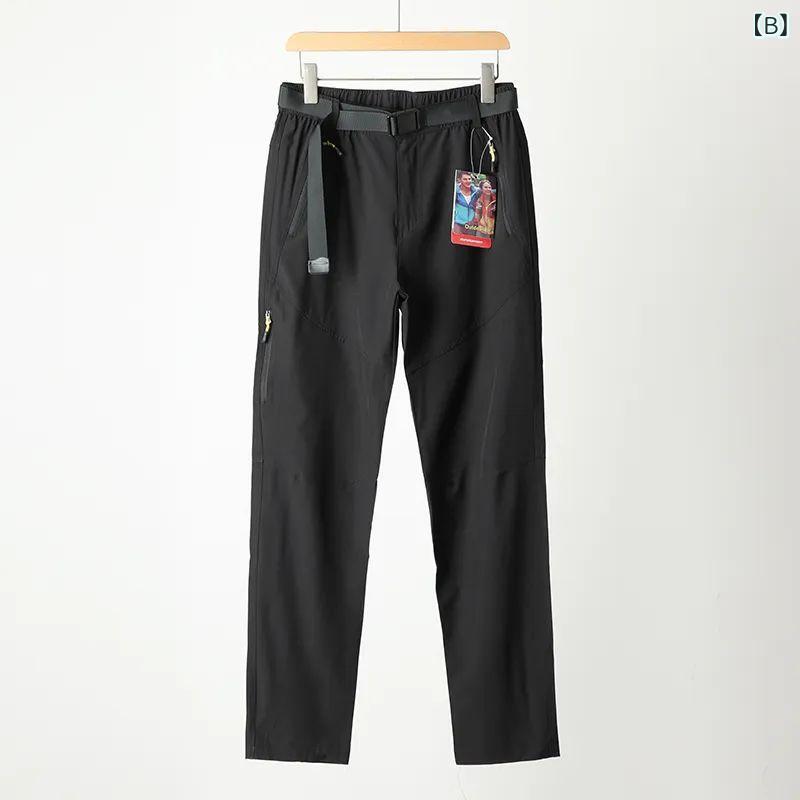 メンズ 長ズボン 工装 直筒 ミッドライズ ベルト付き ジップフライ 普通厚 ソリッドカラー 夏 化学繊維 ポリエステル ストレッチ 軽量 速乾 通気性 薄手 ソフトシェル 立体裁断 多ポケット ヒップサック ハイキング 登山 徒歩 キャンプ アウトドア remake-buddy-10514235 リメイクバディー パッケージ画像