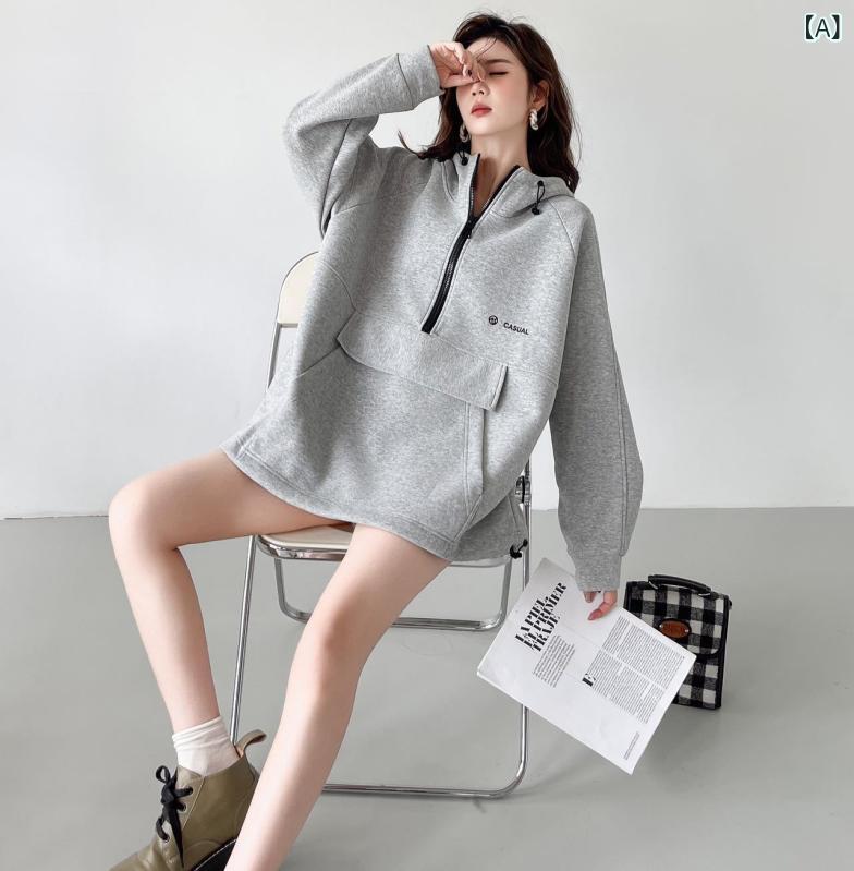 ・カテゴリ: スウェット・スタイル: 休闲・主な素材: 綿・主素材成分: 綿90-95%・カラー展開: グレー、アプリコット、オレンジ・サイズ展開: 均码・組み合わせ形式: 単品・衣丈: 中長丈・袖丈: 長袖・袖型: 普通袖・ネックライン: フード付き・厚み: 中厚・デザイン: 刺繍