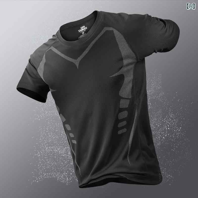 メンズ Tシャツ 長袖 トレーニング 接触冷感 夏 薄手 上衣 ランニング セット ジム...