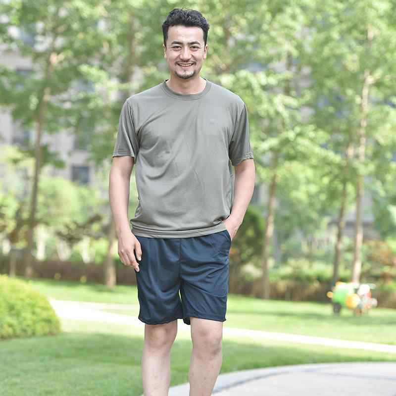 Tシャツ 短パン セット メンズ レディース 夏季 速乾 透気 超軽量 涤纶 素材 円領 短袖 運動 休閑 弾力 スタイル 登攀 登山 徒歩 ビーチ 釣り ランニング 緑 ルー 火藍 海藍 色 フィットネス キャンプ 射撃 武術