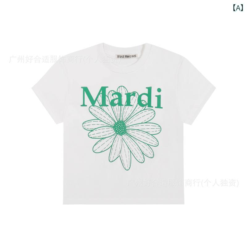 乐天商城 - Tシャツ レディース 短袖 短丈 コットン 95% 以上 綿素材 直筒型 セットインスリーブ 丸首 プリント柄 花柄 ドッグ柄 グラデーション 韓国風 かわいい 夏 春夏 白 緑 赤 ピンク グレー ベージュ 黒 日常使い カジュアル トップス