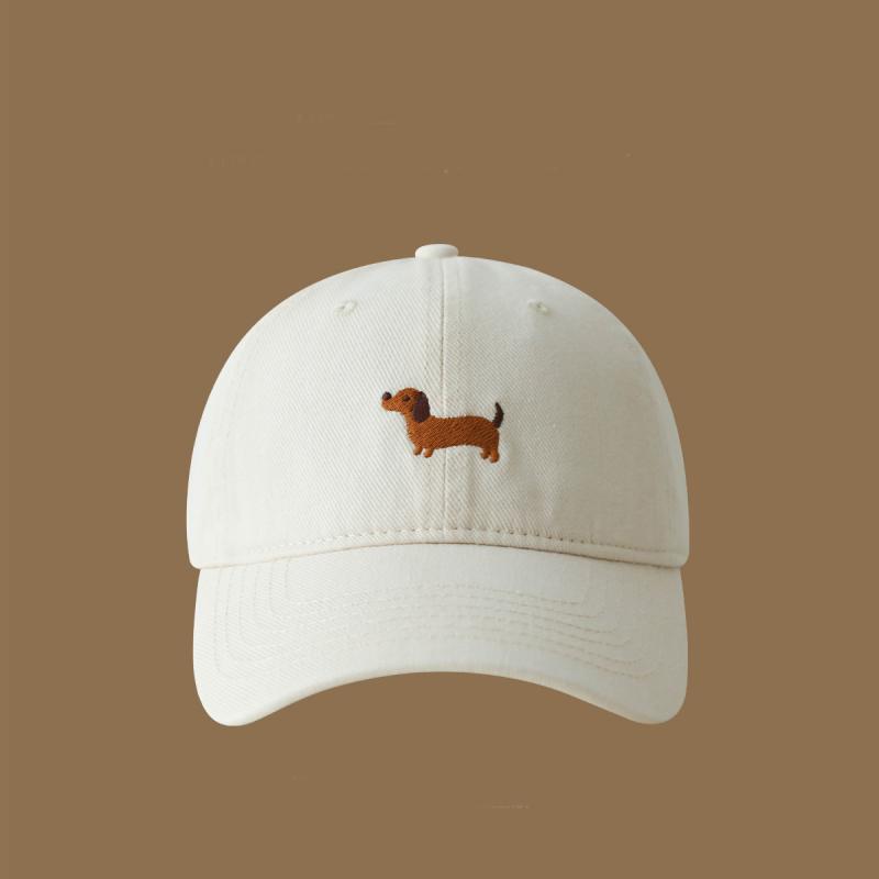 棒球帽 刺繍 ラブラドールレトリバー メンズ レディース ユニセックス 韓国風 ファッション 通勤 普段使い 綿素材 透気性 防晒 遮陽 調整可能 ベージュ ピンク 黒 オールシーズン ワイドブリム 顔映り 小さめツバ 帽子 キャップ ハット ベースボー