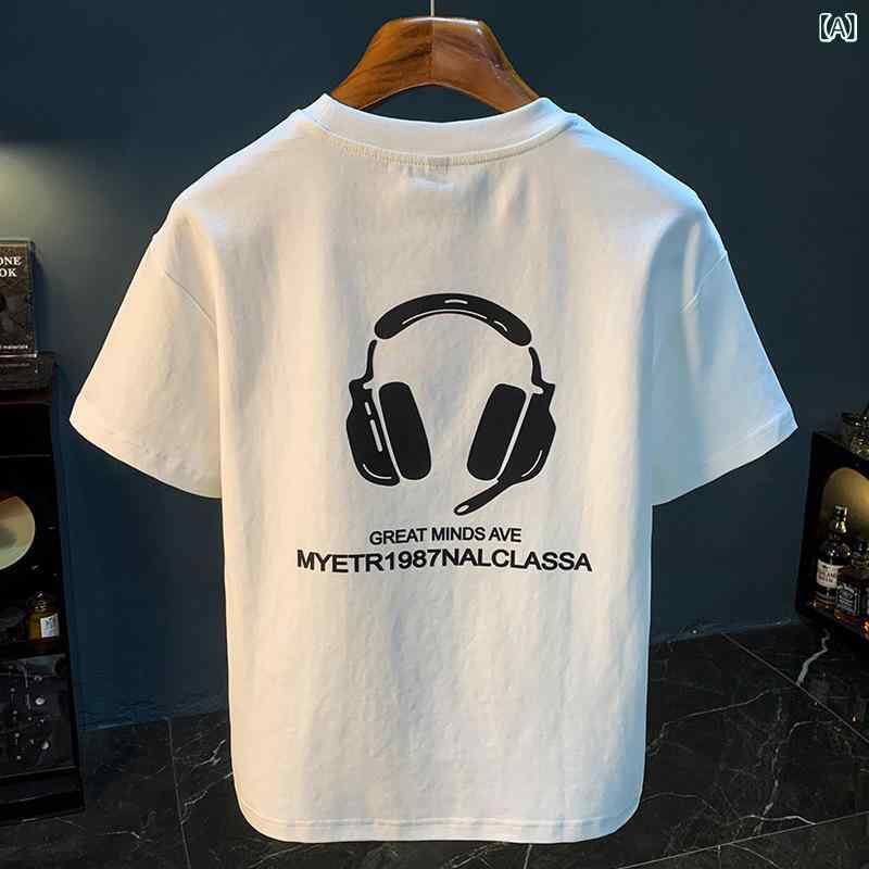 Portugal （Clubs） - Tシャツ メンズ 短袖 半袖 丸首 ゆったり 大きいサイズ 綿素材 吸汗 速乾 通気性 プリント柄 春 白色 黒 運動 日常 カジュアル 軽量 伸縮性 青少年 成人