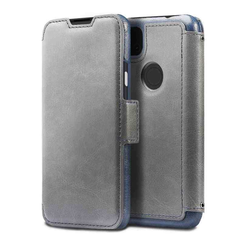 【Corallo】 Pixel4a ケース 手帳型 ストラップ 付き マグネット 式 ベルト 薄型 スリム ヴィンテージ 手帳 レザー カバー カード 収納 ストラップホール 付 スマホケース [ Google Pixel 4a グーグル