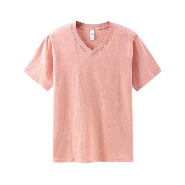 Rakuten - Tシャツ メンズ レディース Vネック 短袖 綿100% 純色 ゆったりシルエット 透気性 吸湿速乾 無縫製 白色 ピンク 黒 夏 春 秋 休闲 青年向け ファッション トップス ゆったりトップス コットンTシャツ ベーシックTシャツ 日常使い 軽量 伸
