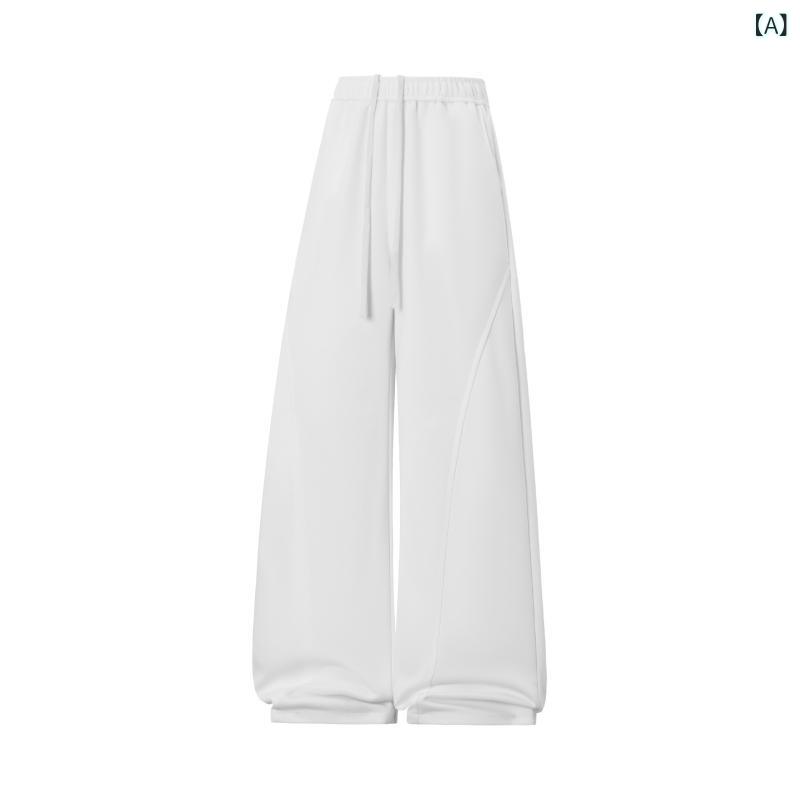 Rakuten - クロス ボーダー 卸売 アイスシルクパンツ、 メンズスウェットパンツ、 メンズ 薄手 カジュアル パンツ、 メンズルーズトレンドストレートスポーツパンツ、 トレンディ