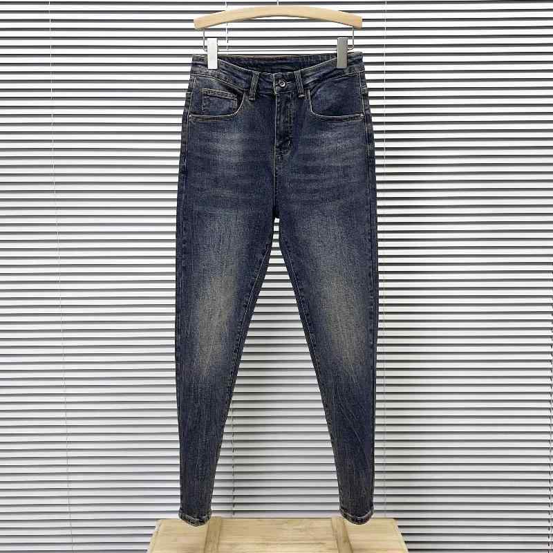メンズ デニムパンツ ヴィンテージ風 洗い加工 スリムフィット ストレッチ コーンパンツ ペンシルパンツ 直筒 ミッドライズ ジップフラ..