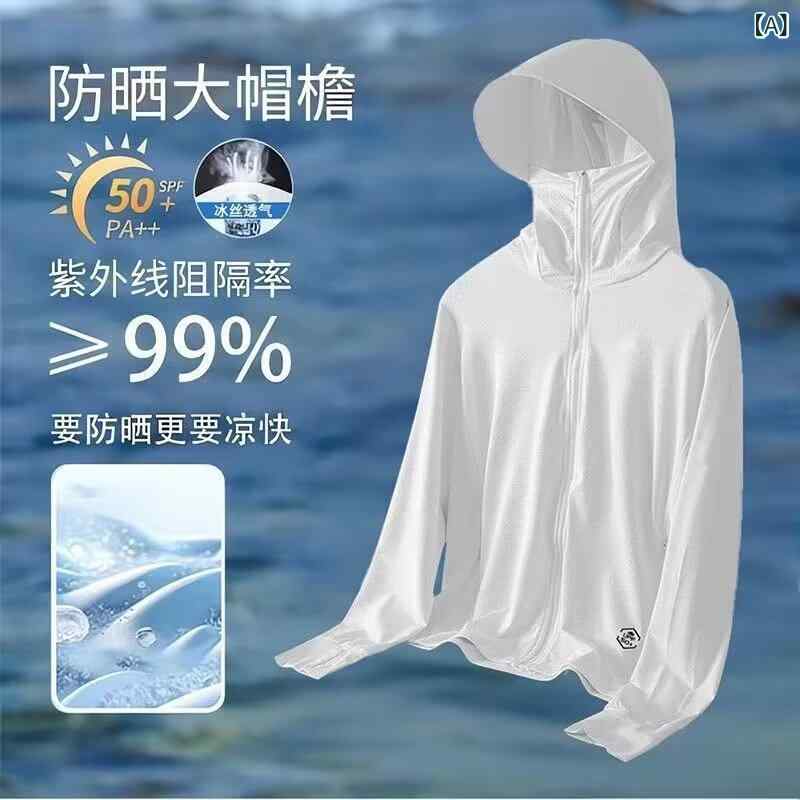 Other - 防紫外線 UVカット 外套 メンズ レディース 夏 春夏 連帽 透気 涼快 肌着 屋外 ライディング スポーツ 服装 ポリエステル 混紡 素材 白色 灰色 ピンク ゆったり シルエット 基礎 スタイル 立体 ポケット ジッパー 襟元 人気 検索 ワード