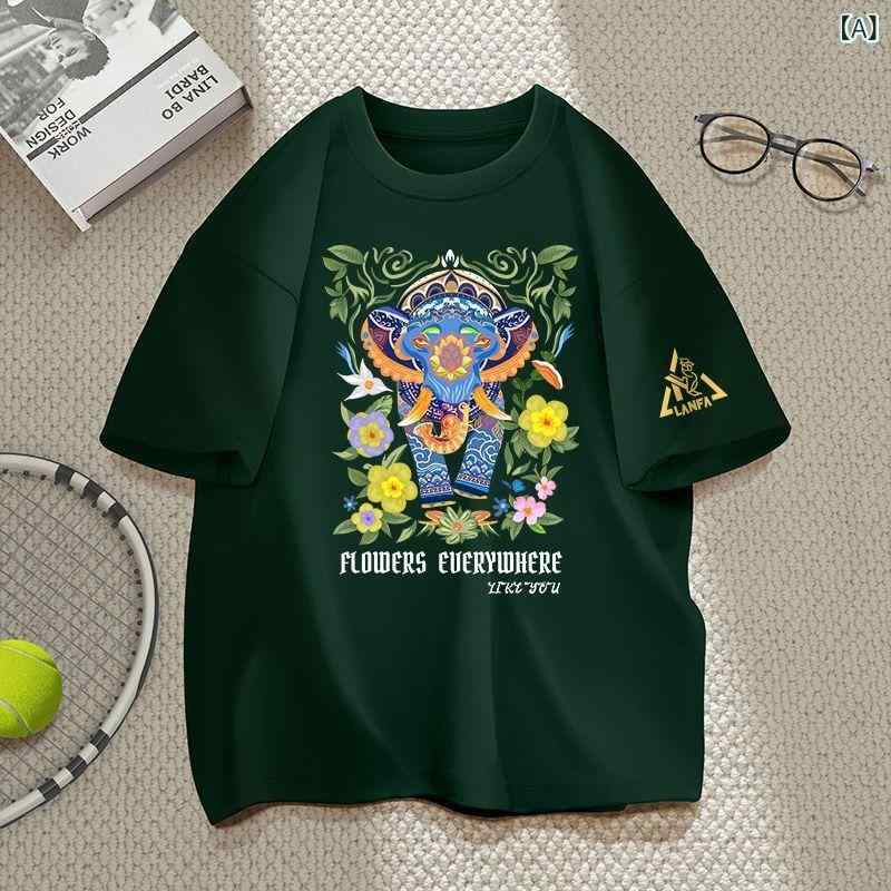 乐天商城 - メンズ 短袖 Tシャツ 春夏 丸首 ゆったり 薄手 透気 麻 シルク ストライプ プリント 花柄 ネイビー ホワイト ブラック ベージュ オレンジ 赤 ワインレッド ライトブルー ダークグリーン グレー ダークグレー 青春 トレンド ティーン 日常 軽量