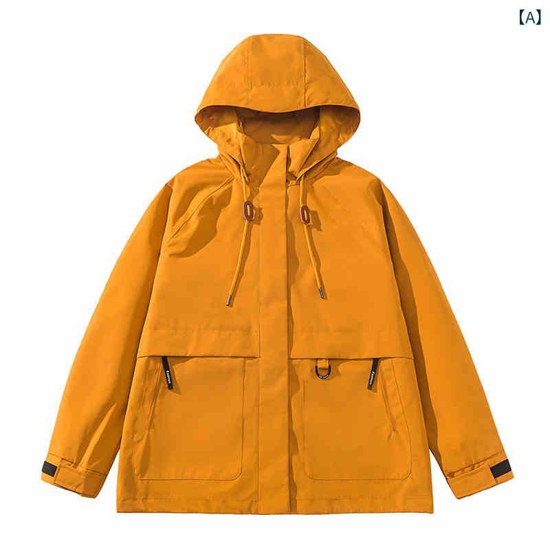 フリース ライナー 付き 防風 防水 軽量 アウトドア ジャケット メンズ レディース 黒 向日葵 カーキ 保暖 透気 耐摩耗 フード 取り外し 可能 涤纶 素材 秋冬 春 冬 登山 徒歩 キャンプ 釣り サイクリング ユニセックス 連帽 開襟 ゴアテッ