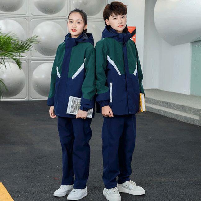 校服 秋冬 男女 中学生 小学生 高校生 ジャケット フリース 裏起毛 防水 防風 セッ...