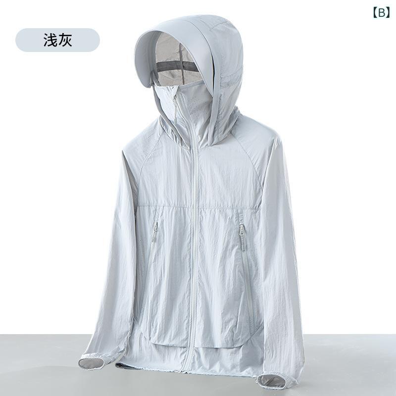 防晒服 メンズ レディース 連帽 超軽量 薄手 速干 透気 防水 防紫外線 UPF50+ 防風...