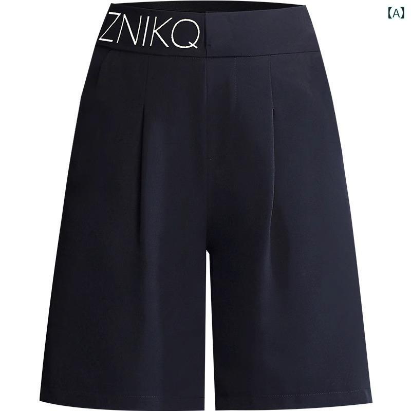 乐天商城 - ショートパンツ レディース ハイウエスト テーパードパンツ 5分丈 秋 薄手 大きいサイズ ゆったり カジュアル きれいめ おしゃれ ファッション