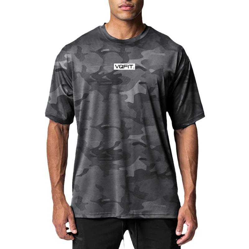 Tシャツ メンズ 黒迷彩 白迷彩 速乾 透気 トップス 男性用 半袖Tシャツ カジュアルTシャツ 短袖Tシャツ 夏物 Tシャツ musculature camouflage men's fitness sports short sleeve casual