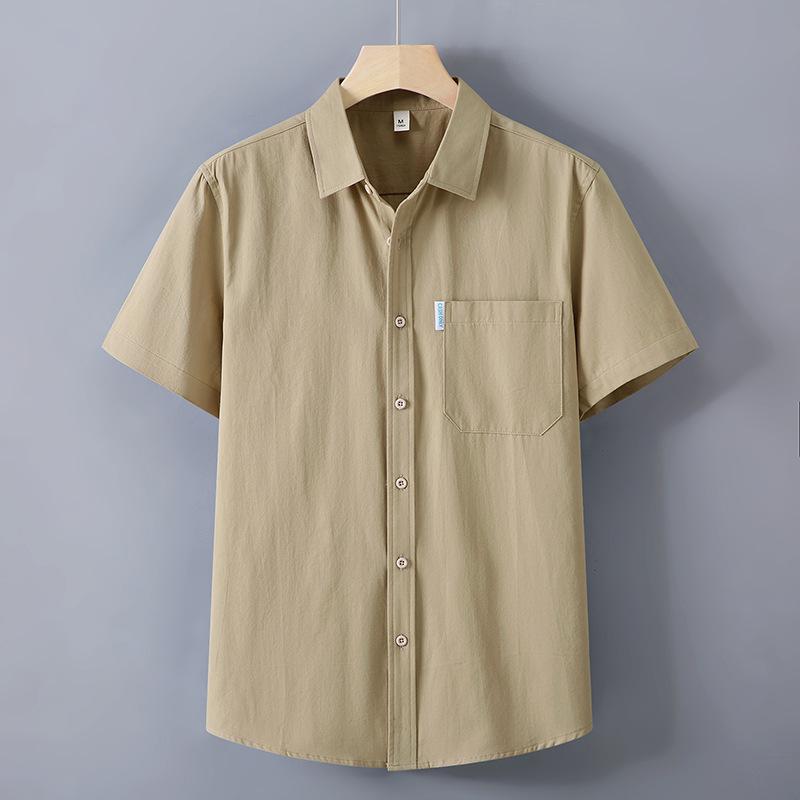 Order Shirts - シャツ メンズ 無地 翻領 ポケット カジュアル 綿100% 半袖シャツ 夏服 青年服