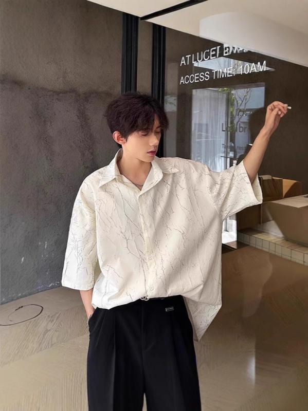 メンズ シャツ 薄手 半袖 カジュアルシャツ 大人っぽい 夏物 きれいめ おしゃれ かっこいい 上質素材 高品質 快適 通気性 涼しい 軽量 ..