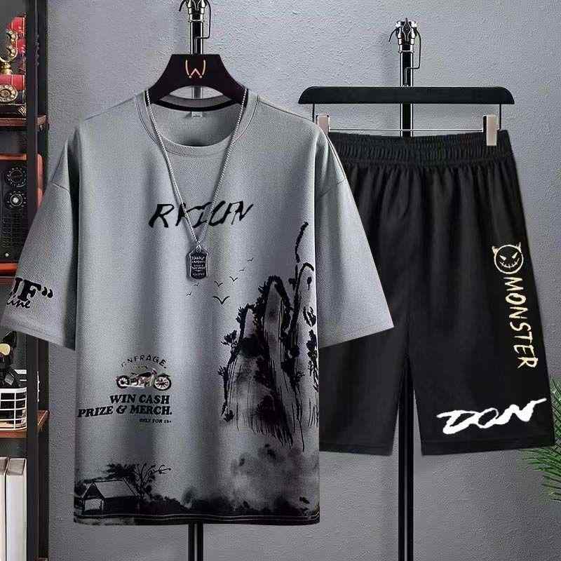 Tシャツ メンズ 半袖 夏 スポーツ セットアップ M～5XL 運動着 部屋着 ルームウェア カジュ...