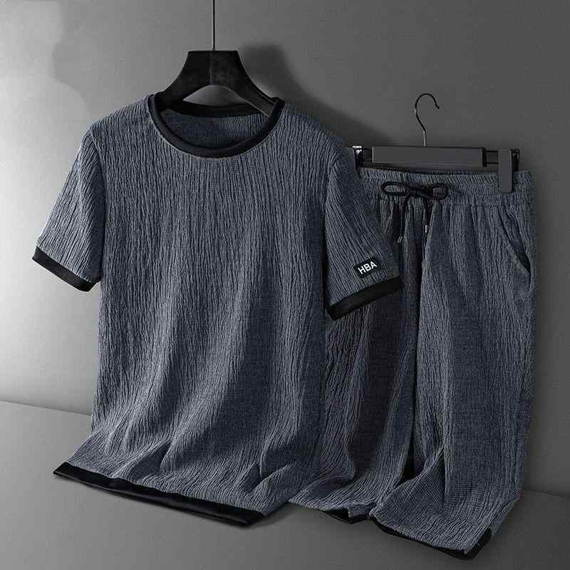 乐天商城 - メンズ 部屋着 スポーツウェア セットアップ 短袖 Tシャツ 七分パンツ 接触冷感 軽量 通気性 速乾性 夏 春夏用 涼しい 快適 おしゃれ かっこいい カジュアル ファッション 普段使い 普段使いやすい 普段使い アウトドア カジュアル ビジネス カジ