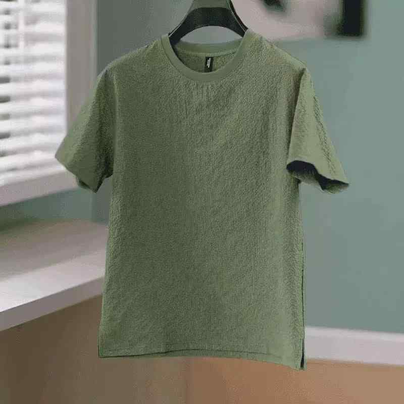 Rakuten - Tシャツ メンズ 無地 半袖 トップス カジュアル 春夏 肌理感 Tシャツ 紳士用 男性用 綿混紡 薄手 丸首 軽量 高品質 日常 M L XL 2XL 3XL 4XL 5XL