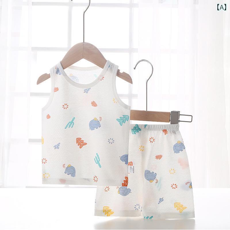 リメイクバディーのベビー服 セットアップ 半袖 子供服 男の子 女の子 夏服 部屋着 快適 綿100% 柔らかい素材 通気性抜群 かわいい イラストプリント 涼しい 快適な着心地 幼稚園 保育園 お出かけ用 普段使い 80cm 90cm 100cm 110cm｜アングル2