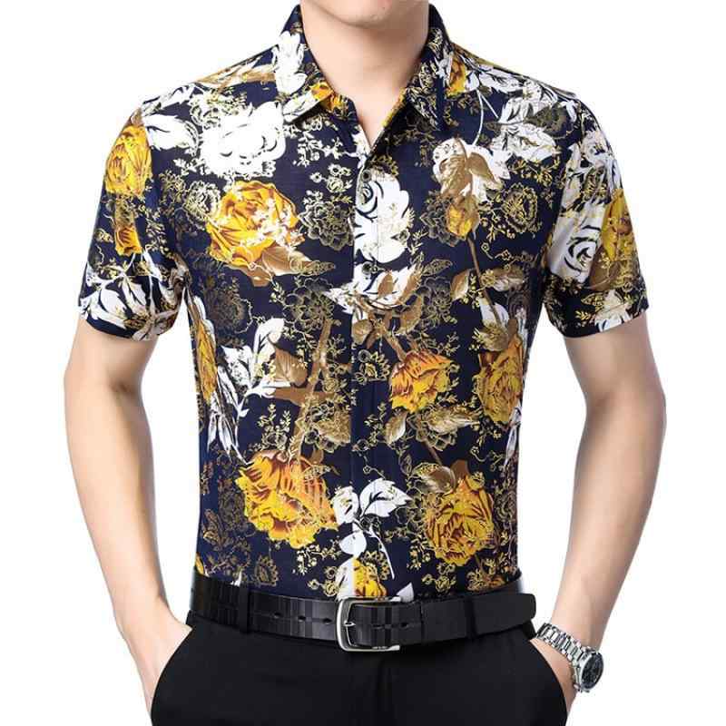 Order Shirts - シャツ メンズ 半袖 花柄 プリント 涼しい 夏用 薄手 快適 宽松