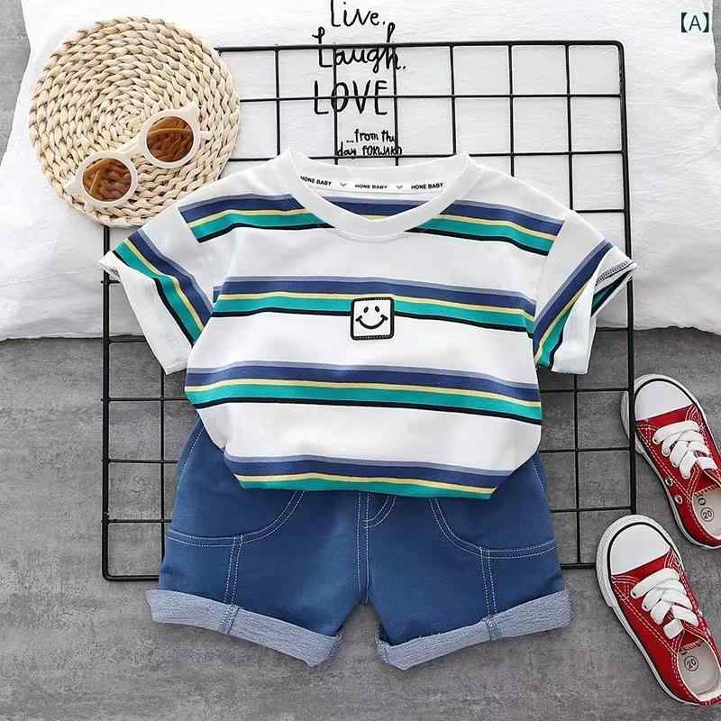 リメイクバディーの子供服 半袖Tシャツ ズボン セットアップ 男の子 春夏｜アングル2
