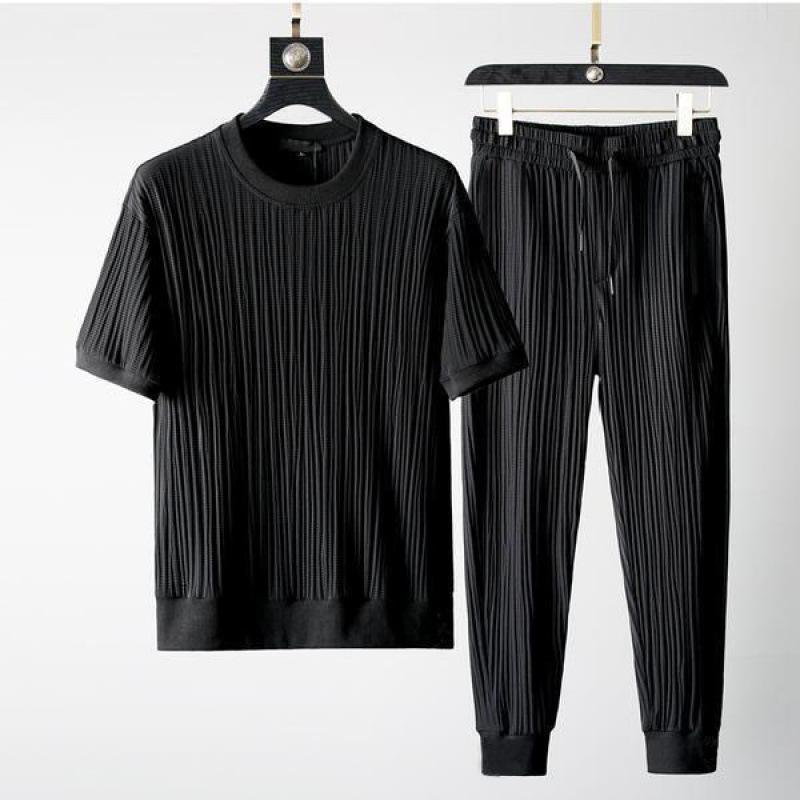 "メンズ カジュアルウェア 夏 短袖Tシャツ 九分パンツ セットアップ 接触冷感 速乾 軽量 高級感 通気性繊維 快適な着心地 普段使い アウトドア 普段使い 普段使い 普段使い 普段使い 普段使い 普段使い 普段使い 普段使い 普段使い 普段使い 普段