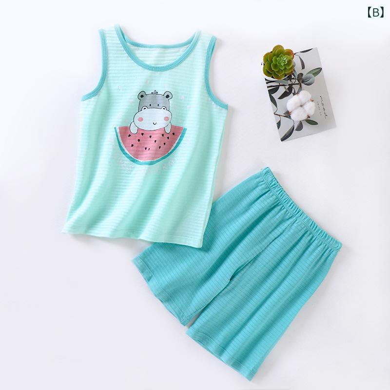子供用 camisetasとショートパンツのセットアップベビー夏新作男の子女の子トップ...