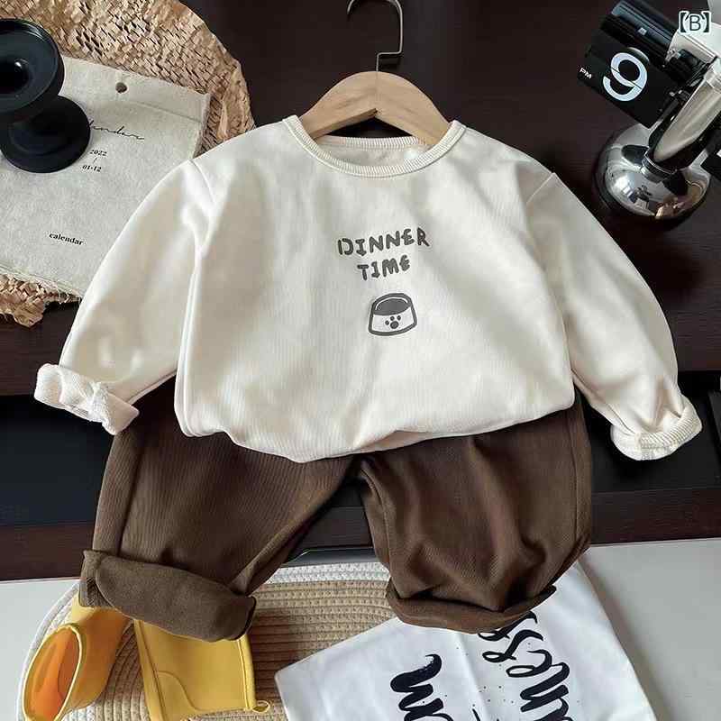 リメイクバディーの子供服 男の子 春秋 長袖 ニット ベスト 3点セット ズボン ファッション トレーナー カジュアル 普段使い 綿100%｜アングル3