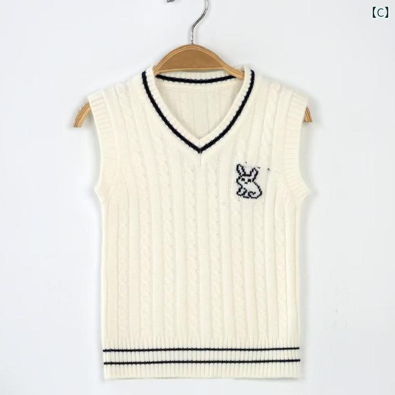 子供 用 カシミヤ ベスト 現物 卸売り 純 色 v ネック カバー 学生 ノースリーブニ...