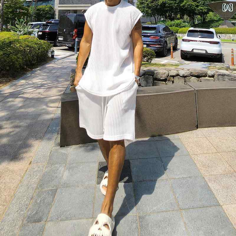 メンズ Tシャツ 短パン セットアップ 夏服 スポーツウェア 部屋着 軽量 通気性 綿...