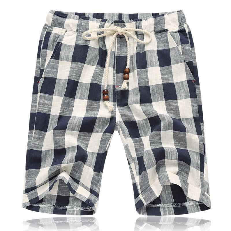 Rakuten - ショートパンツ メンズ 夏 カジュアル ストライプ 綿麻 中腰 直筒 短パン 男性用 紳士用 L XL XXL XXXL 4XL 5XL