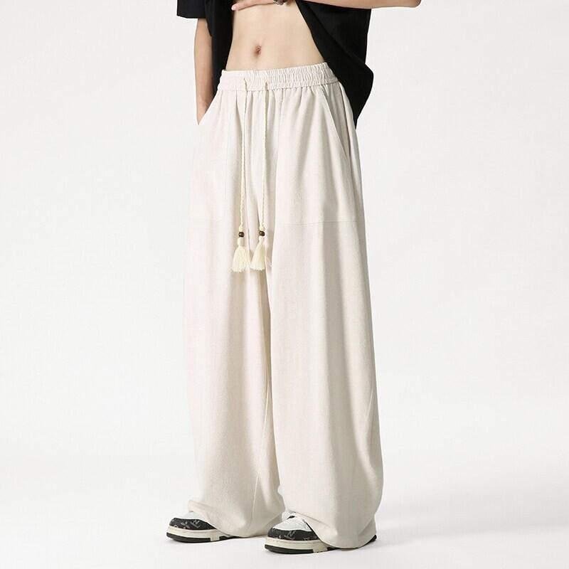 乐天商城 - カジュアルパンツ メンズ 春秋 綿麻 ゆったり 普段使い 休闲パンツ M L XL 2XL 3XL 4XL 5XL