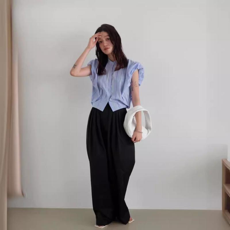 Rakuten - トップス ブラウス シャツ レディース 春夏 長袖 復古風 おしゃれ カジュアル ゆったり 薄手 綿混