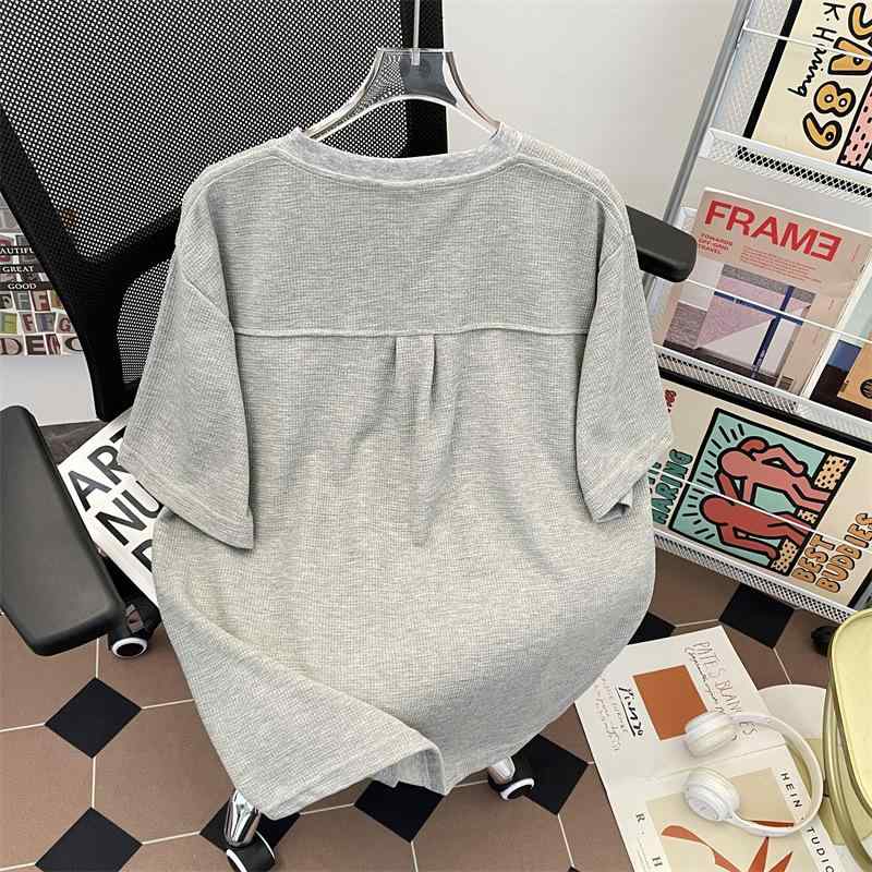 Tシャツ メンズ 半袖 メンズ 夏服 メンズ 半袖 春夏 カジュアル 夏服 おしゃれ 無地 ボタン 男性用 トップス 綿混紡 黒 グレー 白 M L XL 2XL