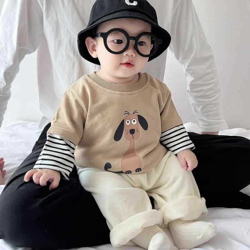 Tシャツ ベビー 長袖 春秋 綿 カジュアル かわいい 男の子 女の子 remake-buddy-10548860 リメイクバディー パッケージ画像