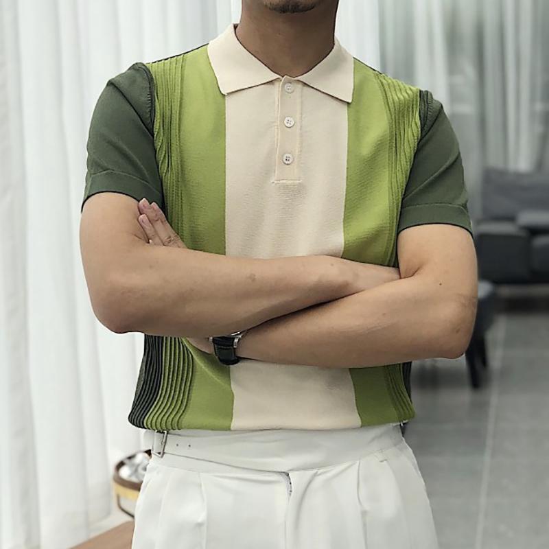 POLOシャツ メンズ 半袖 ニットシャツ 春夏 カジュアル 紳士服 トップス 通気性 吸湿速乾 高速乾燥 快適性